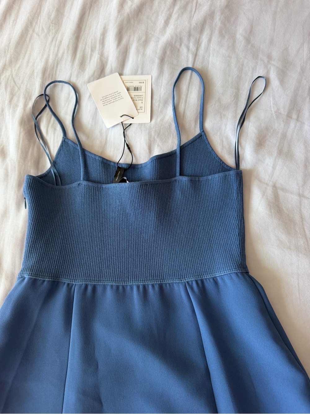 Theory Dusty Blue Ribbed Tank Top - Picture 8 of 8